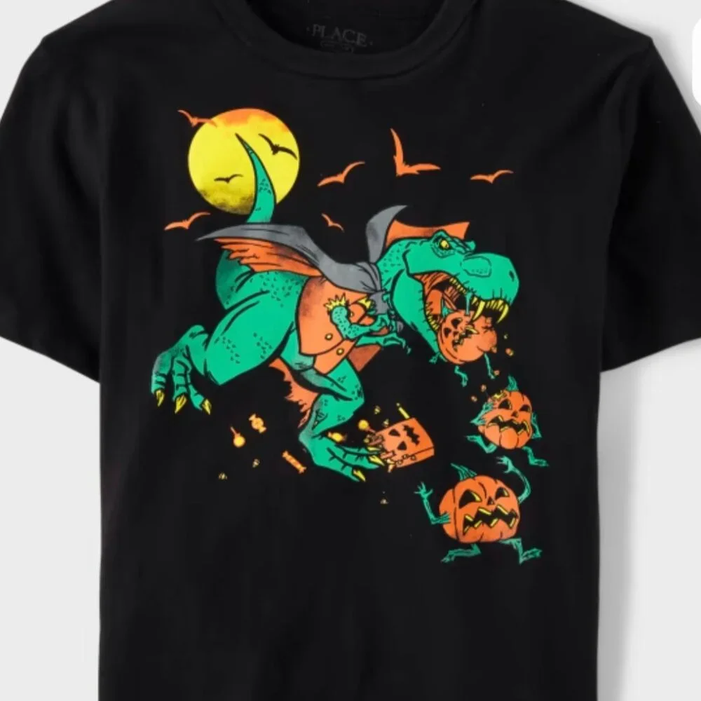 Halloween Gift Bag for Boys Dinosaur Tee Size 5/6 Other Goodies Trick or Treat